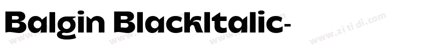 Balgin Blackltalic字体转换